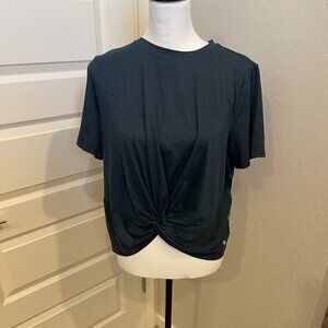 Stretchtherules Knotted T-Shirt in Blue - Size Large - NWT (311)